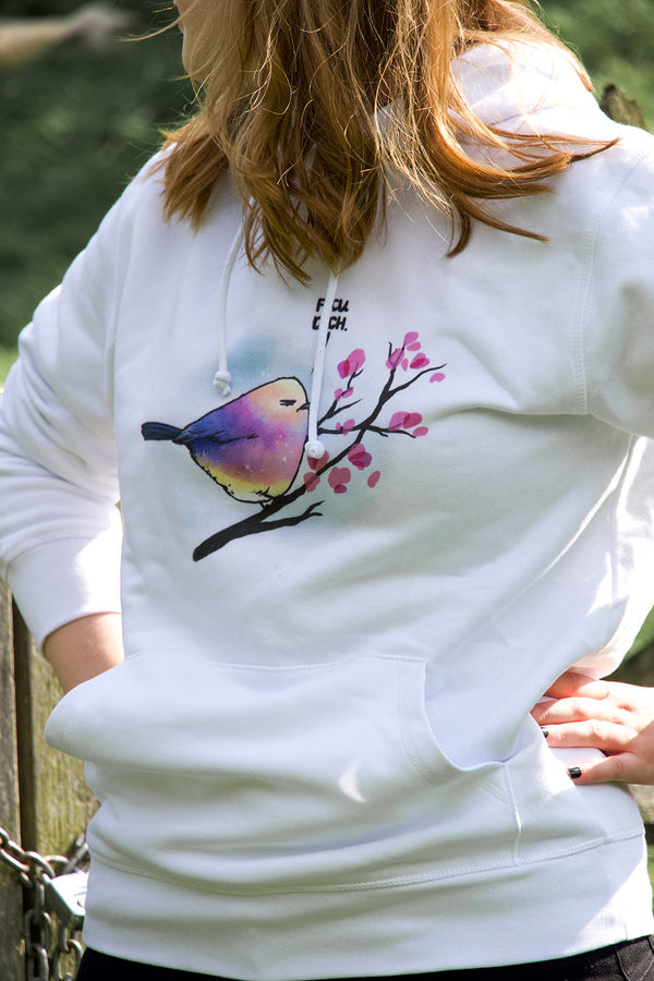 Hoodie - Bente Birds - Fick Dich (White)