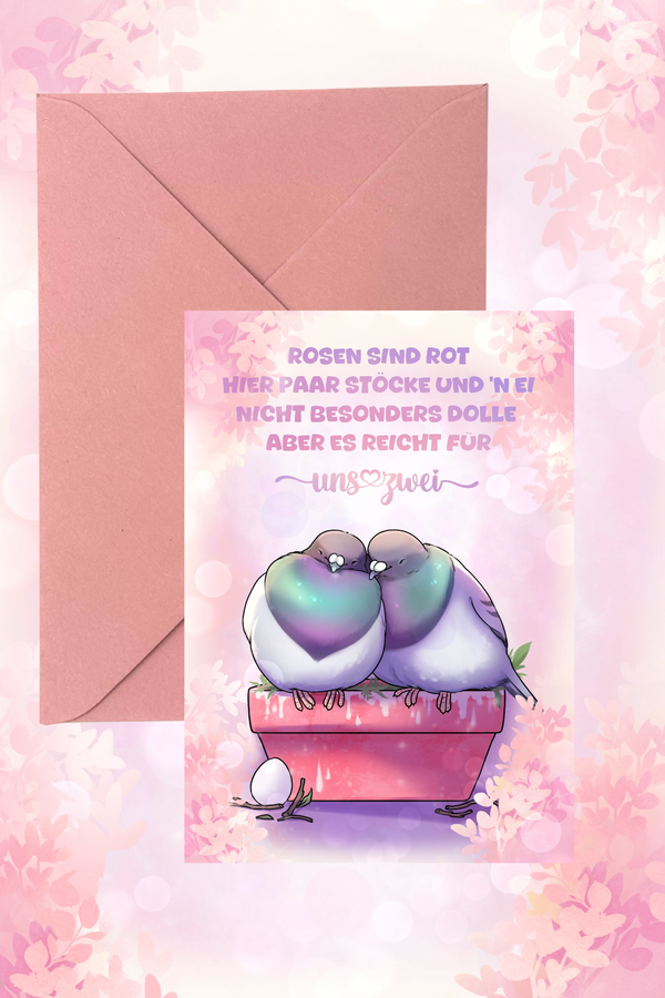 Grußkarte - Bente Birds - Gurrteltäubchen