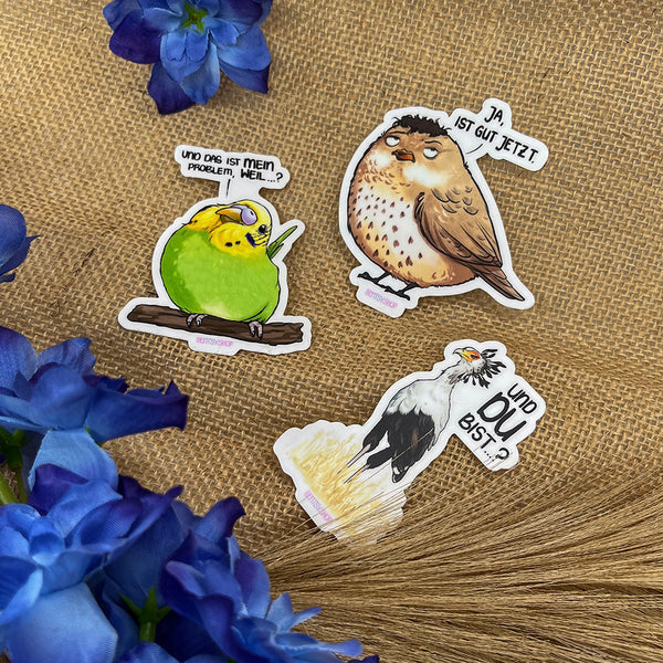 Stickerset - Bente Birds - Attitude