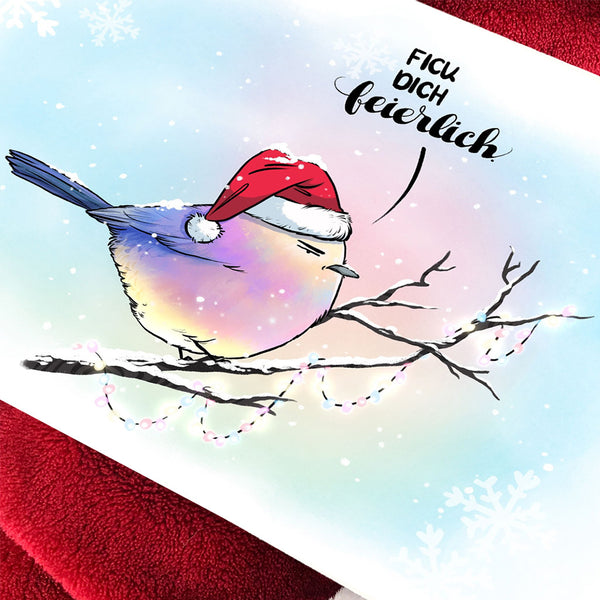 Weihnachtsdruck - Bente Birds - Fick Dich (feierlich)