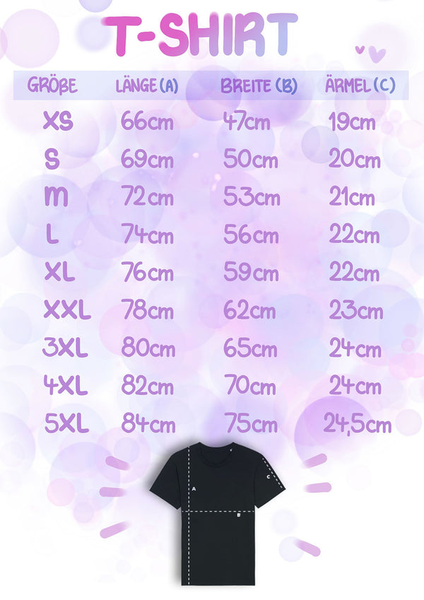 Größentabelle T-Shirt Bente